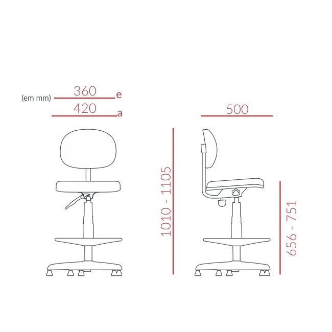 Cadeira Caixa Secretária - Aranha Plaxmetal - 2502 - Imagem 4