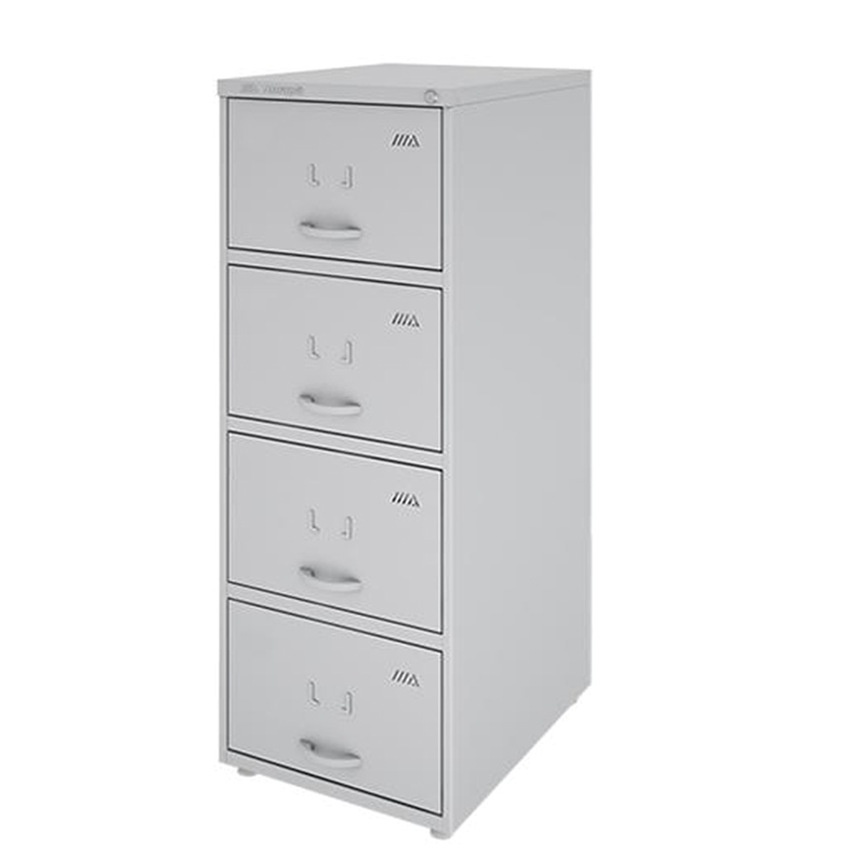 Arquivo de Aço Cinza 04 Gavetas 70cm com Trilho Telescópio - chapa 22 - 1,33x0,47×0,70 - 3302