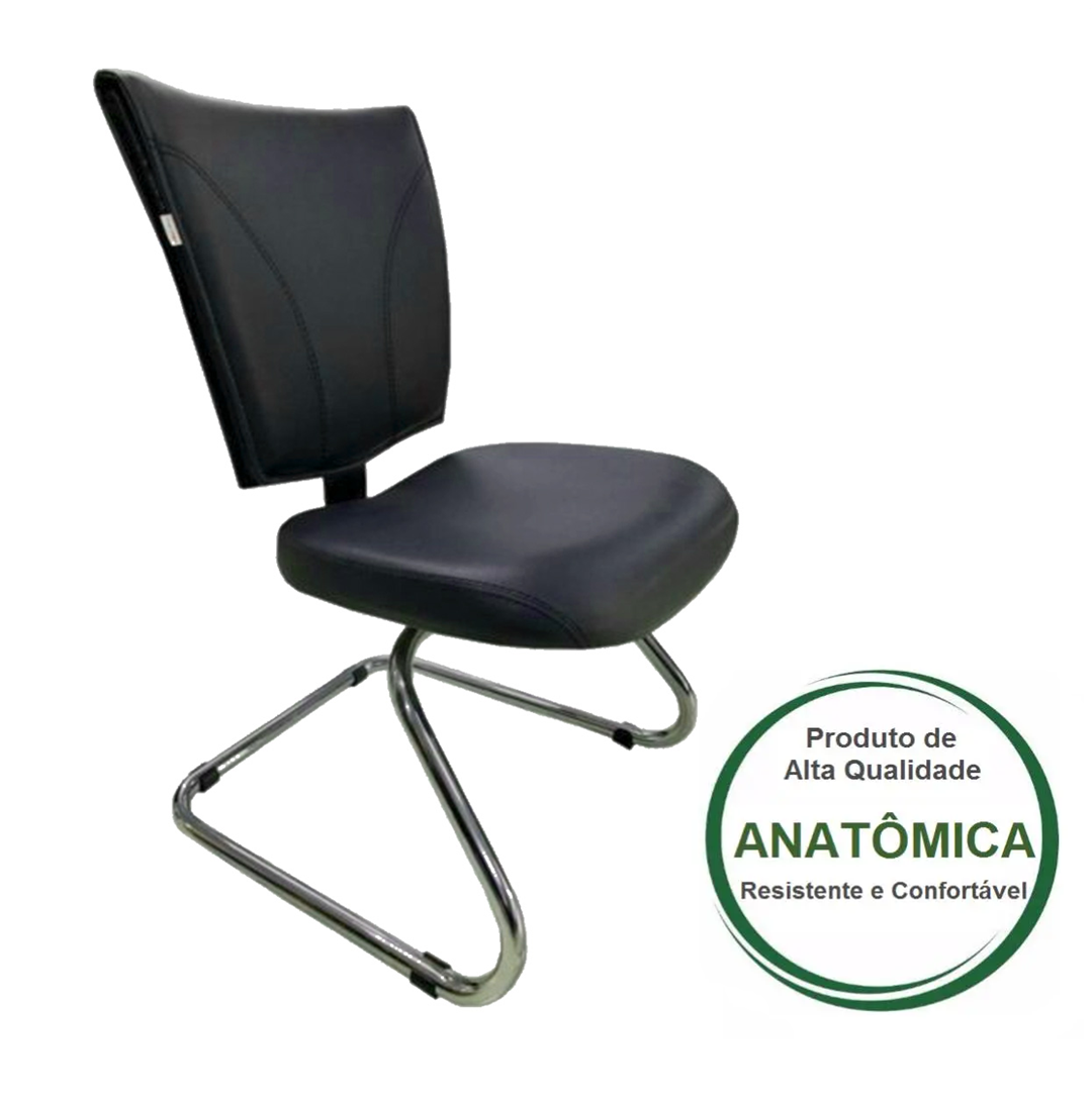 Cadeira Escritório B-ONE Base em ”S” Cromada - Móveis Supremo - 9916