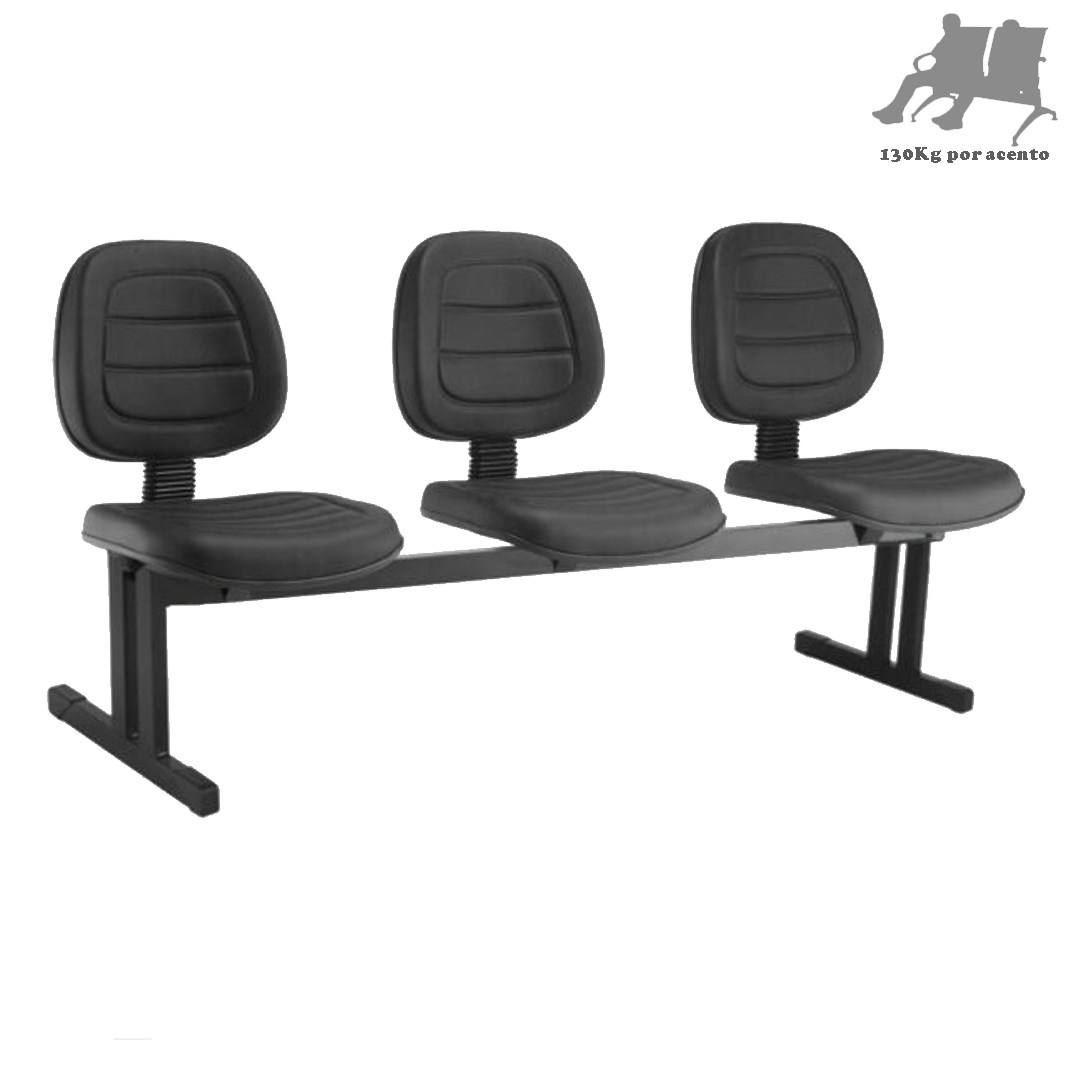 Longarina Executiva Costurada 03 Lugares -5017