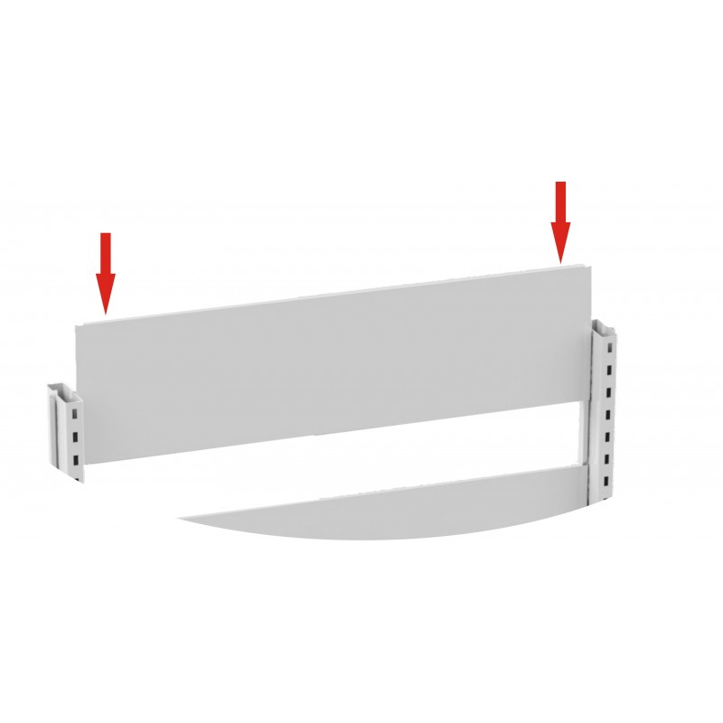 Gôndola CONTINUAÇÃO Parede 2,23m – chapa 26 – PORTA ETIQ.- 3451 - Imagem 2