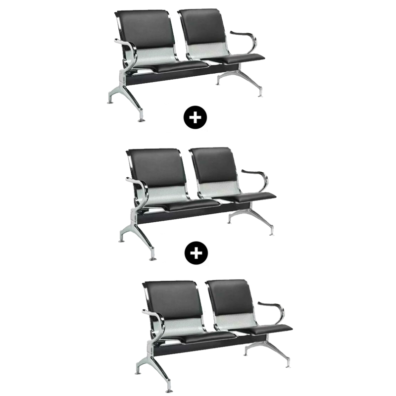 Kit de Longarina Clínica Estofada 3 de 2 lugares - 5031