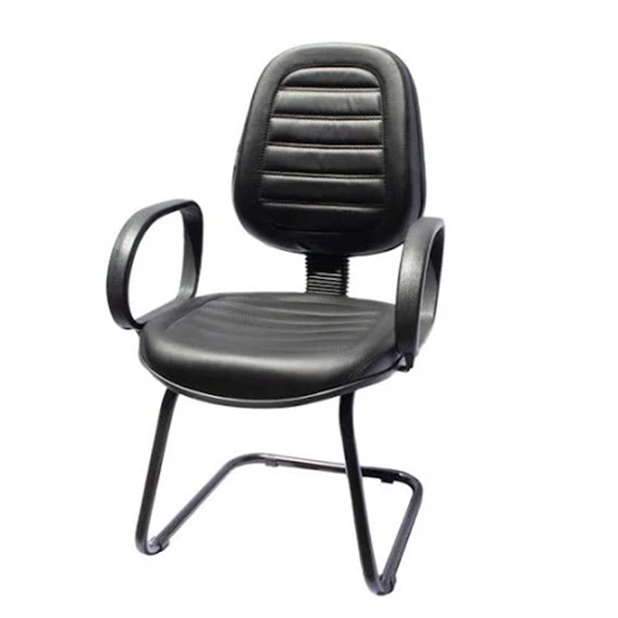 Cadeira Executiva Alta Costurada Base em "S" com Braços Corsa -