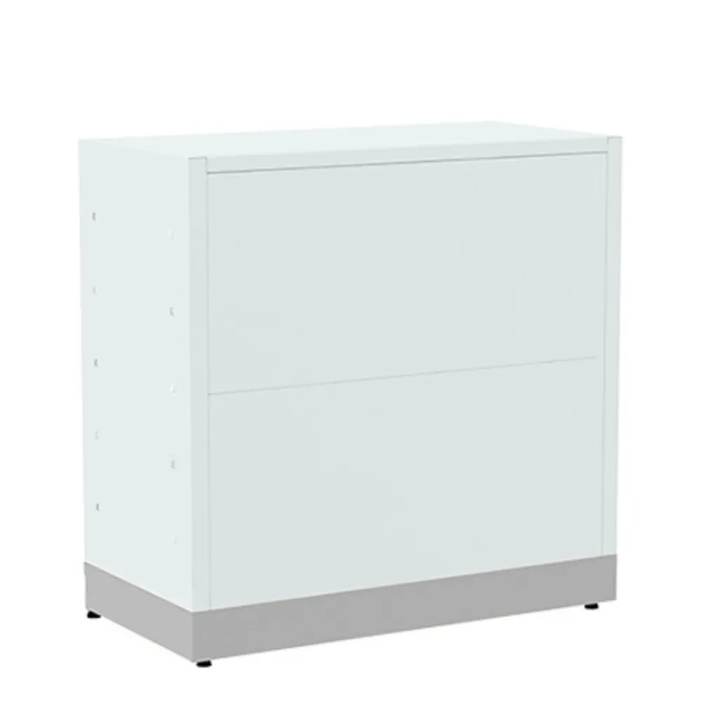 Balcão Comercial Fechado 1,00m X 1,00m X 0,50cm - Cor Branco/Cinza -