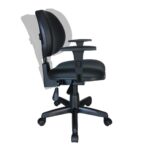 Cadeira Executiva Back System Lisa c/ Braços reguláveis – Cor Preta 31006 MÓVEIS PRECITO Executiva 7