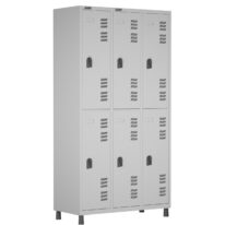 Roupeiro LOCKER de Aço c/ 06 PORTAS GRANDES – 1,90×0,96×0,40m – CZ/CZ – W3 – 11014 MÓVEIS PRECITO Roupeiro de Aço