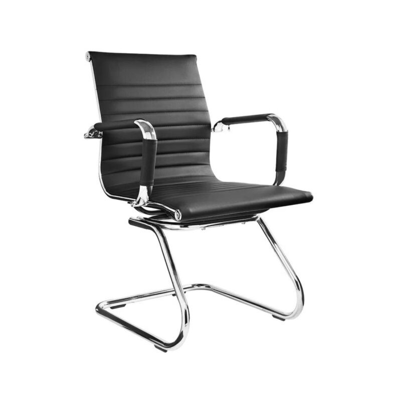 Cadeira Interlocutor Esteirinha CHARLES EAMES OR-3301 – Cor Preta 30401 MÓVEIS PRECITO Cadeiras Fixas 2