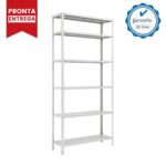 Estante de Aço com 06 Bandejas 30 cm (24/18) – 1,98×0,92×0,30m – Cinza – SA – 16014 MÓVEIS PRECITO Estante de Aço 10