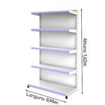 Gôndola Fácil INICIAL de Parede 1,62×0,90m 15005 MÓVEIS PRECITO Parede 6