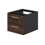 Mesa Escritório 1,50×0,60m – C/ 02 Gavetas MARSALA / PRETO – 23473 MÓVEIS PRECITO Linha 30 mm 11