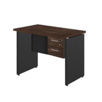 Mesa Escritório 1,20×0,60m – C/ 02 Gavetas MARSALA / PRETO – 23471 MÓVEIS PRECITO Linha 30 mm