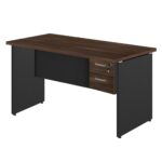 Mesa Escritório 1,70×0,60m – C/ 02 Gavetas MARSALA / PRETO – 23475 MÓVEIS PRECITO Linha 30 mm 7