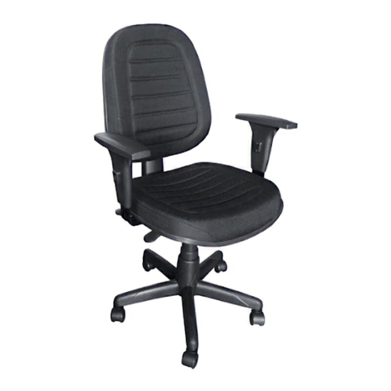 Cadeira Diretorzinha Back System Costurado C/ Braços Reguláveis – Cor Preto 32996 MÓVEIS PRECITO Diretorzinha 3