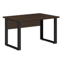 Mesa Escritório PÉ QUADRO 1,50×0,60m – S/ Gavetas – MARSALA/PRETO – 25472 MÓVEIS PRECITO Linha 30 mm