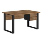 Mesa Escritório PÉ QUADRO 1,70×0,70m – C/ Gavetas – NOGAL SEVILHA/PRETO – 24475 MÓVEIS PRECITO Linha 40 mm 7