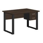 Mesa Escritório PÉ QUADRO – 1,20×0,60m – C/ Gavetas – MARSALA/PRETO – 25471 MÓVEIS PRECITO Linha 30 mm 7