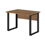 Mesa Escritório PÉ QUADRO – 1,20×0,60m – S/ Gavetas – NOGAL SEVILHA/PRETO – 24469 MÓVEIS PRECITO Linha 40 mm 8