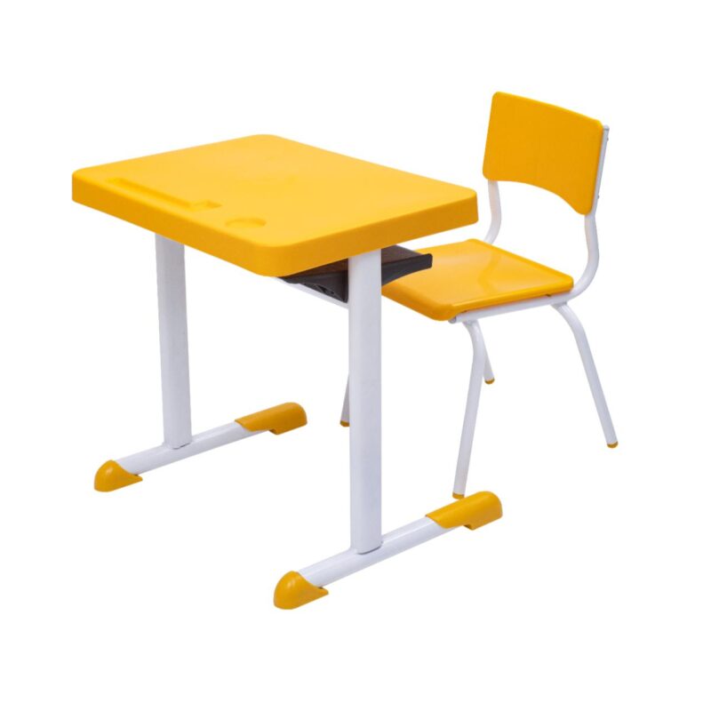 Kit Escolar Individual – (Mesa e Cadeira) – INFANTIL 03 a 06 Anos COR AMARELO – 41087 MÓVEIS PRECITO Infantil 2