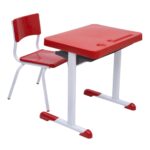 Kit Escolar Individual – (Mesa e Cadeira) – INFANTIL 03 a 06 Anos COR VERMELHO – 41090 MÓVEIS PRECITO Conjunto Escolar 10