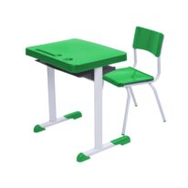 Kit Escolar Individual VERDE Mesa e Cadeira INFANTIL 03 a 06 Anos COR VERDE – 41088 MÓVEIS PRECITO Infantil