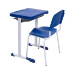 Kit Escolar Individual AZUL – (Mesa e Cadeira) – ADULTO – – COR AZUL – 40081 MÓVEIS PRECITO Conjunto Escolar 10