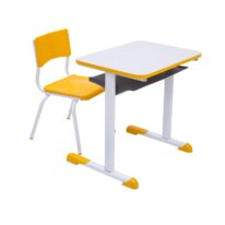 Kit Escolar Individual AMARELO – (Mesa e Cadeira) – INFANTIL – MDF – COR AMARELO – 40088 MÓVEIS PRECITO Infantil