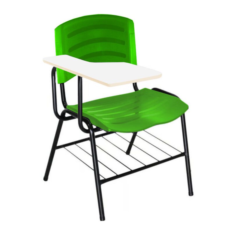 Cadeira Universitária Plástica com Prancheta MDF – COR VERDE 34018 MÓVEIS PRECITO Carteira Escolar 2