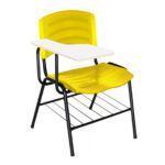 Cadeira Universitária Plástica com Prancheta MDF – COR AMARELO 34019 MÓVEIS PRECITO Carteira Escolar 5