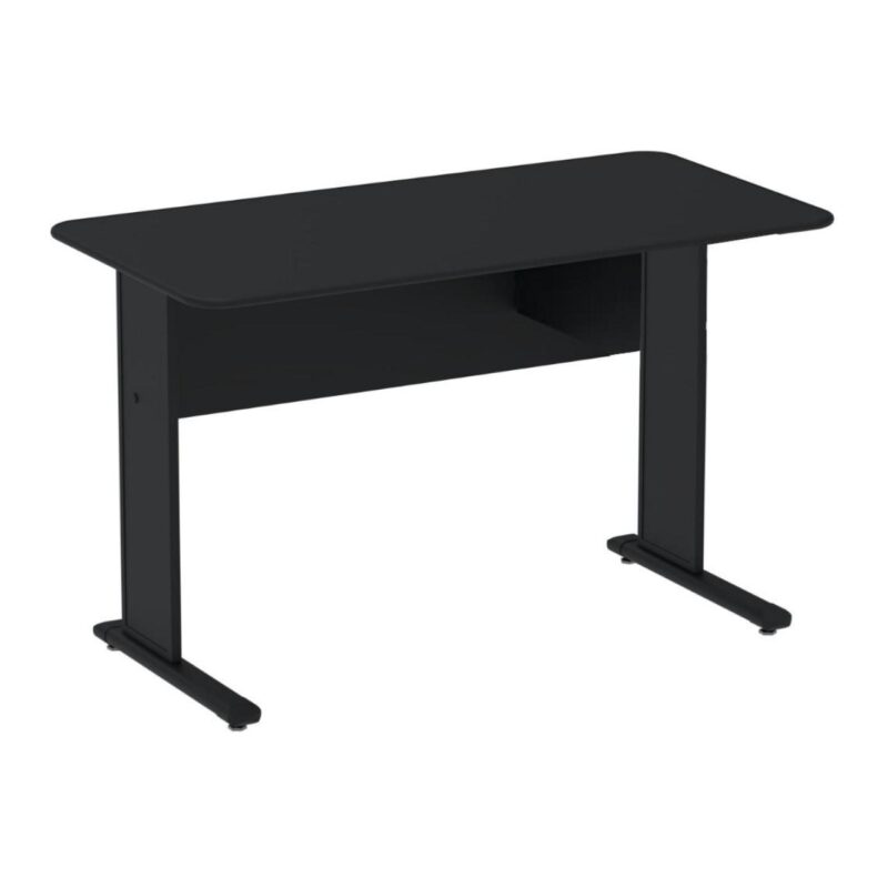 Mesa Escritório 1,20×0,60m s/ Gavetas – Cor Preto 44089 MÓVEIS PRECITO Linha 15 mm 2