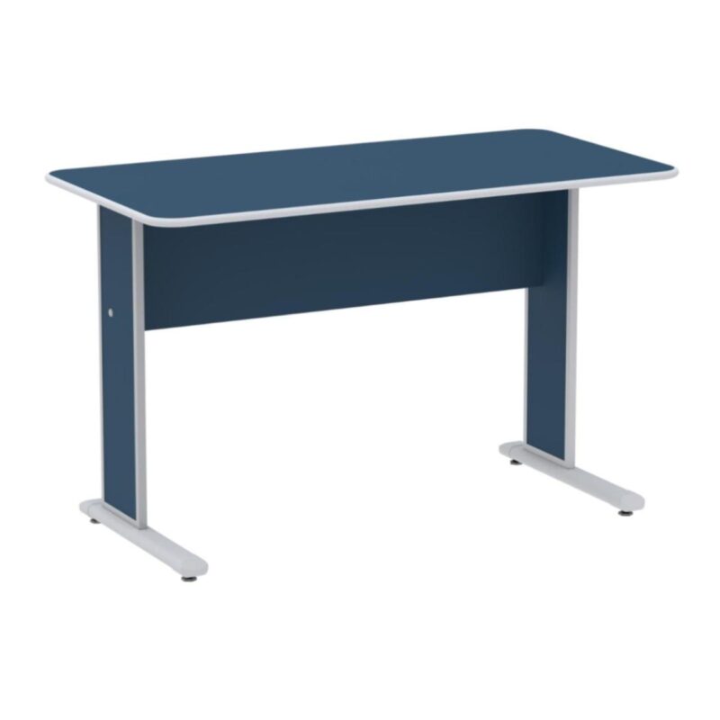 Mesa Escritório 1,50×0,60m s/ Gavetas – Cor Azul 44086 MÓVEIS PRECITO Linha 15 mm 2