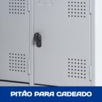 Armário Roupeiro de Aço c/ 08 Portas GRANDES – 1,95×1,22×0,40m – SA – CZ/CZ – 14003 MÓVEIS PRECITO Roupeiro de Aço 11