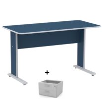 Mesa Escritório 1,50×0,60m c/ Gavetas – Cor Azul – 44087 MÓVEIS PRECITO JOB 15 mm