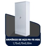 Armário de Aço PA 75 #26 – 1,75×0,70×0,30m – SA – 13119 MÓVEIS PRECITO Armário de Aço 5