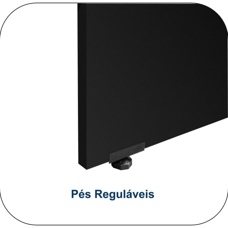 Mesa Escritório PÉ PAINEL – 1,35×0,60m – C/ Gavetas – MARSALA/PRETO – 25421 MÓVEIS PRECITO Linha 30 mm 4