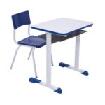 Kit Escolar Individual AZUL – (Mesa e Cadeira) – JUVENIL – MADEIRA – COR AZUL – 40091 MÓVEIS PRECITO Conjunto Escolar 6