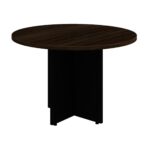 Mesa de Reunião Redonda -1,10×1,10×0,73m – MARSALA / PRETO – 51011 MÓVEIS PRECITO Linha 30 mm 6