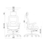 Poltrona Presidente TELA – MK-4002 – New Ergon – Cor Preta – 30014 MÓVEIS PRECITO Cadeira de Tela 10