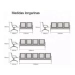 Longarina AEROPORTO com 04 Lugares – Cor Cromada 33109 MÓVEIS PRECITO Longarinas 11