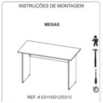 Mesa Escritório 1,70×0,70m – Sem Gavetas NOGAL SEVILHA/PRETO – 21474 MÓVEIS PRECITO Linha 40 mm 14