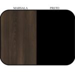 Mesa PEDESTAL com MESA AUXILIAR 1,92×1,60m – Marsala/Preto – 23484 MÓVEIS PRECITO Linha 30 mm 10