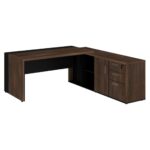 Mesa PRESIDENTE c/ Armário Pedestal – 1,82×1,80m MARSALA / PRETO – 23483 MÓVEIS PRECITO Linha 30 mm 7