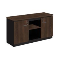 Armário Baixo Credenza – 1,35×0,72X0,45m MARSALA / PRETO – 51010 MÓVEIS PRECITO Linha 30 mm