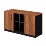 Armário Baixo GOLD Credenza ESPECIAL – 1,60×0,72×0,45m NOGALSEVILHA / PRETO – 23502 MÓVEIS PRECITO Linha 40 mm 7