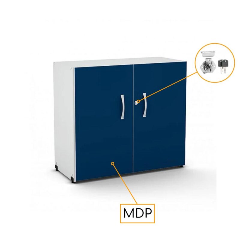 Armário Baixo com 02 Portas – 0,80×0,42×0,75m – PMD – AZU/CZ – 44103 MÓVEIS PRECITO JOB 15 mm 4