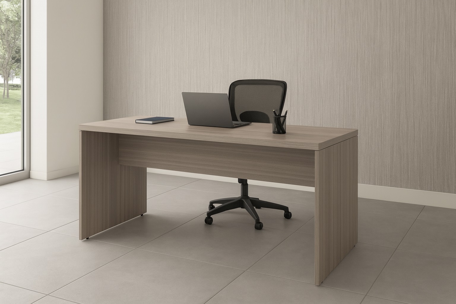 Mesa de Escritório Reta 1,70 X 0,70 – Cor Fresno Sbiancatto – Marzo Vitorino - 1003 - Imagem 4