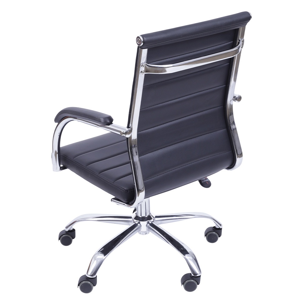 Cadeira Diretor de Escritório Florença Giratória – Base Cromada – COR PRETA -2319 - Imagem 2
